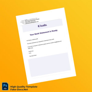 Nigeria Kuda Bank Statement Template in Word and PDF formats 3 page