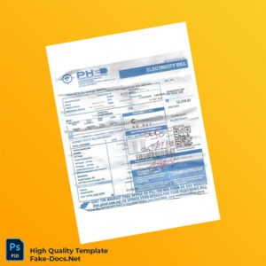 Nigeria PHED Editable Electricity Bill Template in Word and PDF formats