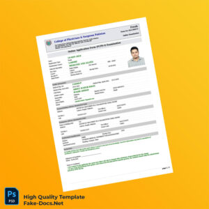 Pakistan College of Physicians and Surgeons Pakistan Editable Online Application Template in Word and PDF formats 3 page