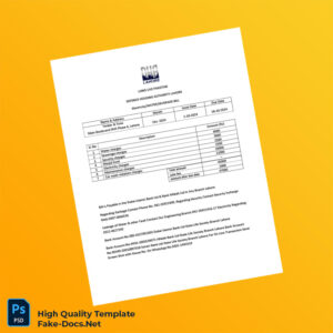 Pakistan Defence Housing Authority Lahore Editable Electricity_Water_Sewerage Bill Template in Word and PDF formats