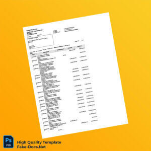 Pakistan Soneri Bank Statement Template in Word and PDF formats 3 page