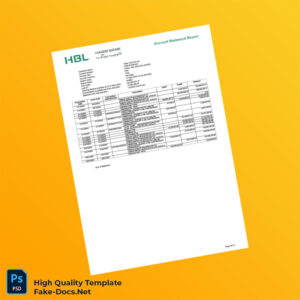 Pakistan Tapal Tea Private Limited Editable EStatement Template in Word and PDF formats