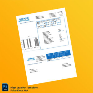 Peru Sedapal La Atarjea Editable Water Bill Template in Word and PDF formats