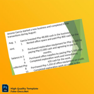 Philippines Editable Accounting Problem Template in Word and PDF formats 3 page