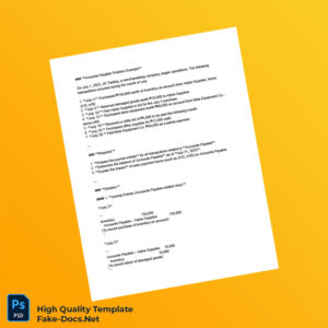 Philippines Editable Accounts Payable Template in Word and PDF formats 2 page