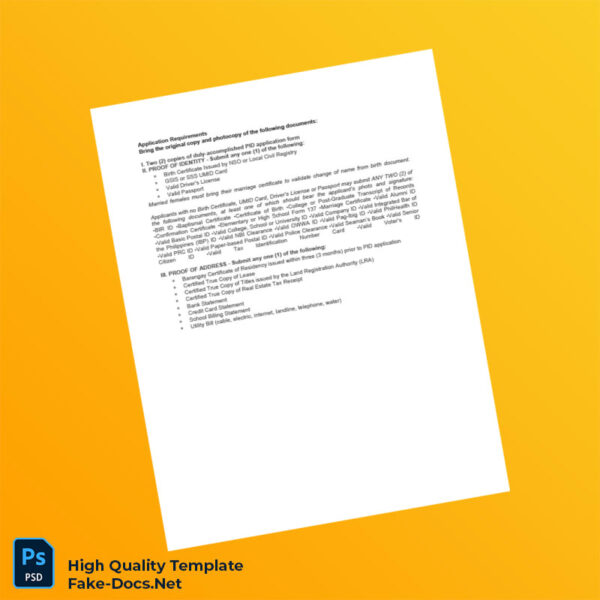 Psa Template.pdf Philippines Editable PSA Requirements Template in Word and PDF formats ...