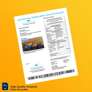 Philippines Maytegued Energy Association Editable Electricity Bill Template in Word and PDF formats