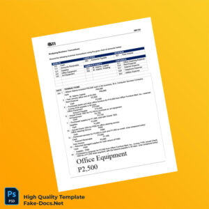 Philippines W A Computer Services Company Editable Expense Template in Word and PDF formats 3 page