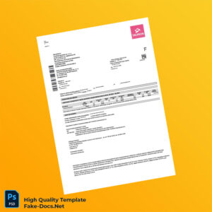 Poland TAURON Dystrybucja S A Editable Utility Bill Template in Word and PDF formats