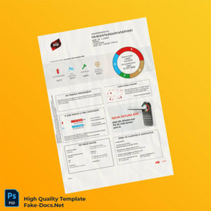 Portugal EDP Editable Utility Bill Template in Word and PDF formats