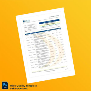 Qatar Bank Statement Template in Word and PDF formats 8 page