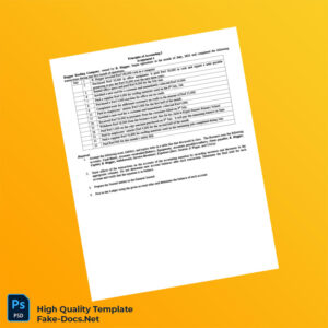 Rwanda Editable Accounting Assignment Template in Word and PDF formats