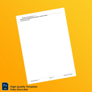 School Bank Statement Template in Word and PDF formats