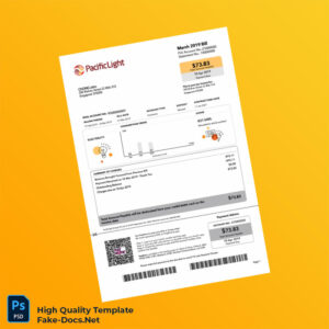 Singapore FactLight Energy Pte Ltd Editable Electricity Bill Template in Word and PDF formats