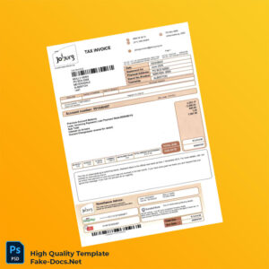 South Africa City Of Johannesburg Editable Utility Bill Template in Word and PDF formats