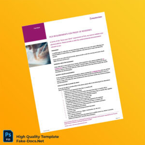 South Africa Computershare Editable FICA Requirements Fact Sheet Proof of Residence Template in Word and PDF formats