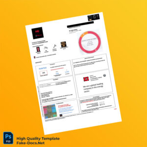 Spain EDP Editable Utility Bill Template in Word and PDF formats