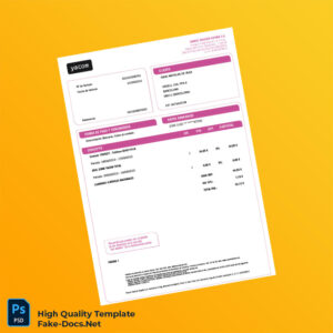 Spain Yacom Editable Internet Bill Template in Word and PDF formats