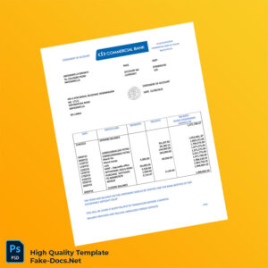 Sri Lanka Commercial Bank Statement Template in Word and PDF formats Sri Lanka Commercial Bank Statement Template in Word and PDF formats