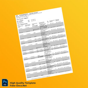 Sri Lanka Editable Bank Account Statement Template in Word and PDF formats 2 page