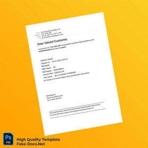 Sri Lanka SLT Editable Utility Bill Template in Word and PDF formats