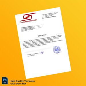 Turkmenistan Turkmenbashi Bank Statement Template in Word and PDF formats Turkmenistan Turkmenbashi Bank Statement Template in Word and PDF formats