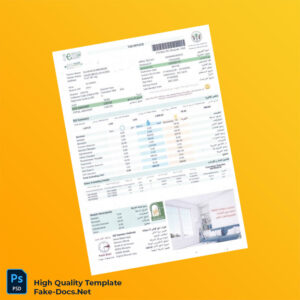 UAE Sharjah Municipality Editable Utility Bill Template in Word and PDF formats