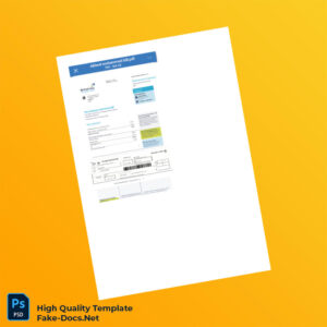 UK British Gas Editable Electricity Bill Template in Word and PDF formats