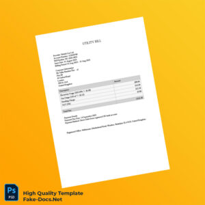 UK British Gas Editable Utility Bill Template in Word and PDF formats