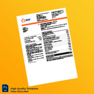 UK EDF Editable Electricity Bill Template in Word and PDF formats