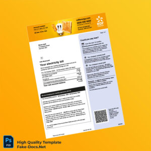 UK Editable Electricity Bill Template in Word and PDF formats UK Editable Electricity Bill Template in Word and PDF formats