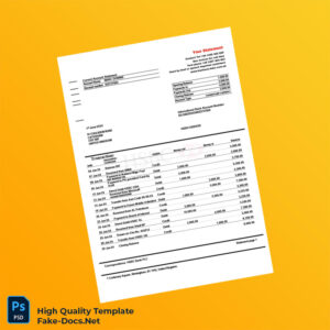 UK HSBC Bank Statement Template in Word and PDF formats