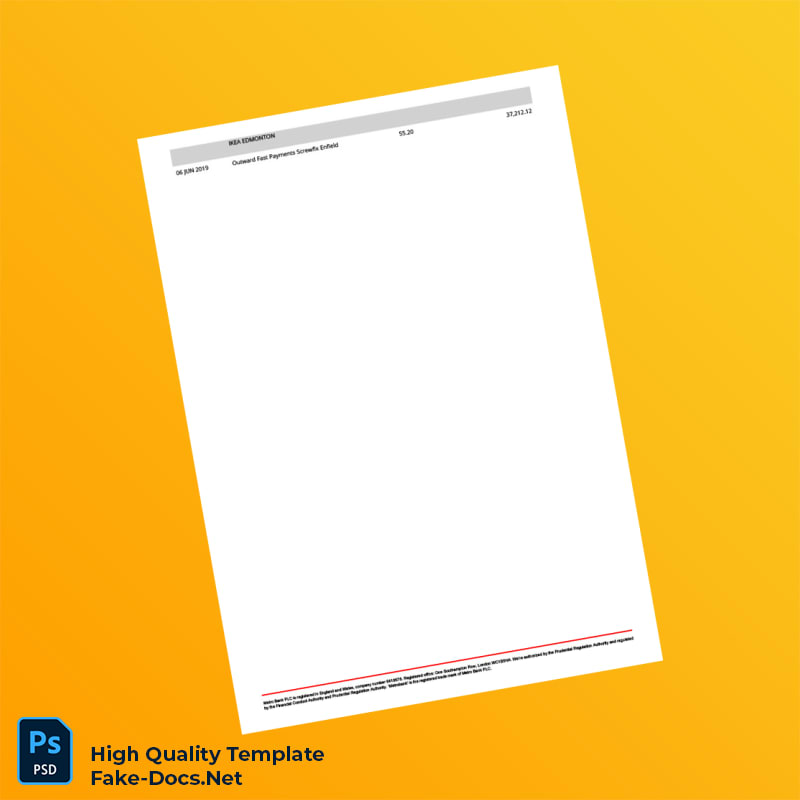 UK Metro Bank Business Account Statement Template in Word and PDF formats 5 page UK Metro Bank Business Account Statement Template in Word and PDF formats 5 page