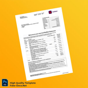 UK NatWest Bank Statement Template in Word and PDF formats 2 page UK NatWest Bank Statement Template in Word and PDF formats 2 page