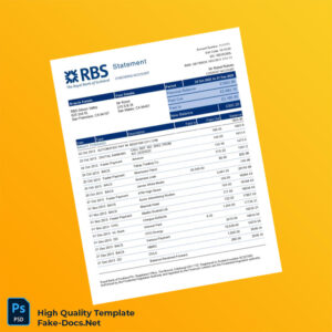 UK RBS Bank Statement Template in Word and PDF formats UK RBS Bank Statement Template in Word and PDF formats