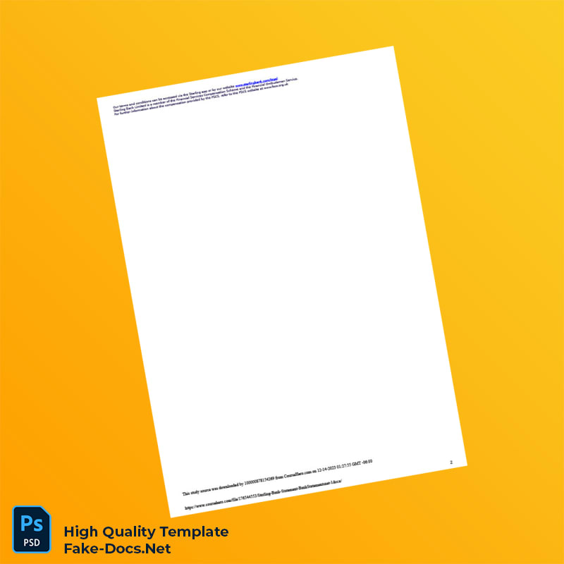 UK Starling Bank Statement Template in Word and PDF formats 2 page UK Starling Bank Statement Template in Word and PDF formats 2 page