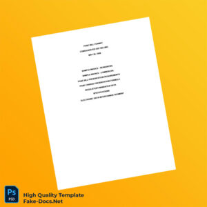 US Pacific Gas And Electric Company Editable Utility Bill Template in Word and PDF formats 8 page