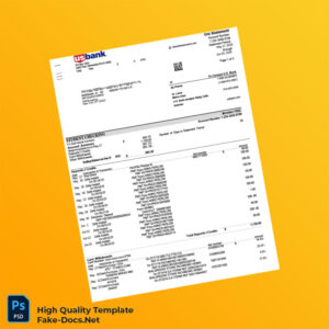 US U S Bank Statement Template in Word and PDF formats 3 page US U S Bank Statement Template in Word and PDF formats 3 page