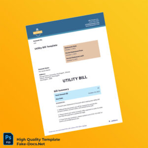 USA ABC Powers Inc Editable Utility Bill Template in Word and PDF formats