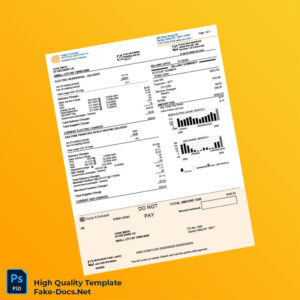 USA ACME ENERGY Editable Utility Bill Template in Word and PDF formats 2 page