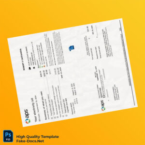 USA APS Editable Electricity Bill Template in Word and PDF formats
