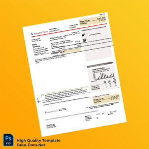 USA Alabama Power Editable Electricity Bill Template in Word and PDF formats 5 page USA Alabama Power Editable Electricity Bill Template in Word and PDF formats 5 page