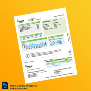 USA Ameren Missouri Editable Electricity Bill Template in Word and PDF formats 2 page USA Ameren Missouri Editable Electricity Bill Template in Word and PDF formats 2 page