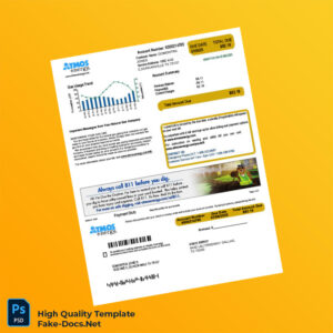 USA Atmos Energy Editable Gas Bill Template in Word and PDF formats