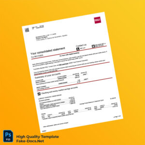 USA BBT Bank Statement Template in Word and PDF formats 5 page USA BBT Bank Statement Template in Word and PDF formats 5 page