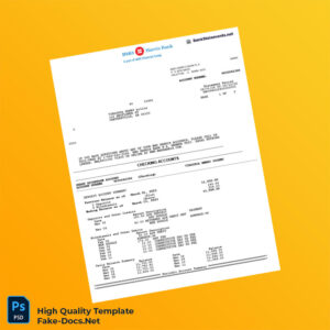 USA BMO Harris Bank Statement Template in Word and PDF formats 4 page USA BMO Harris Bank Statement Template in Word and PDF formats 4 page