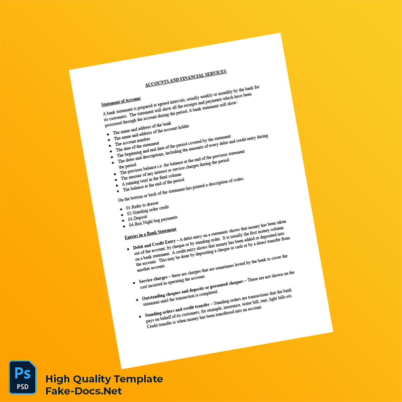 USA Bank Statement Reconciliation Guide Template in Word and PDF formats 4 page USA Bank Statement Reconciliation Guide Template in Word and PDF formats 4 page