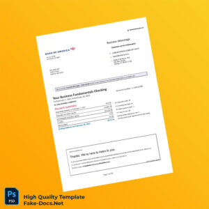 USA Bank of America Fake Bank Statement Template in Word and PDF formats USA Bank of America Fake Bank Statement Template in Word and PDF formats
