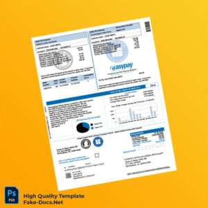 USA Birmingham Water Works Board Editable Water Bill Template in Word and PDF formats 2 page