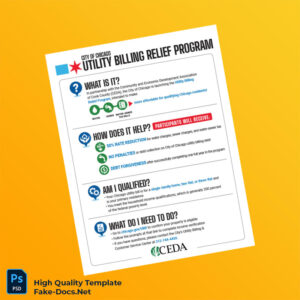 USA CEDA Editable Utility Billing Relief Program Template in Word and PDF formats